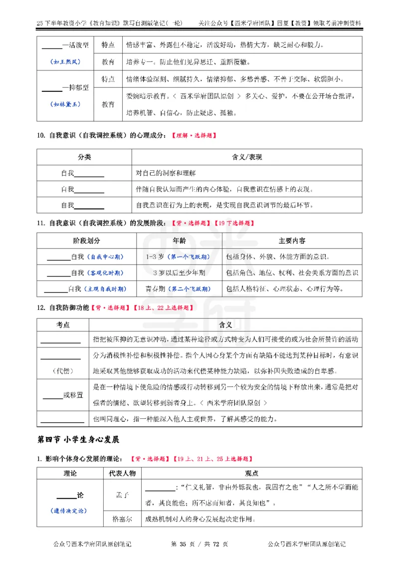 25下小学-教育知识-一轮默写自测笔记_4-教培资料-26年最新资料-同步更新_小学教资_04小学重点笔记_25下教资笔试西米学府学霸笔记（中小：科一科二）_小学：一轮重点笔记+默写本