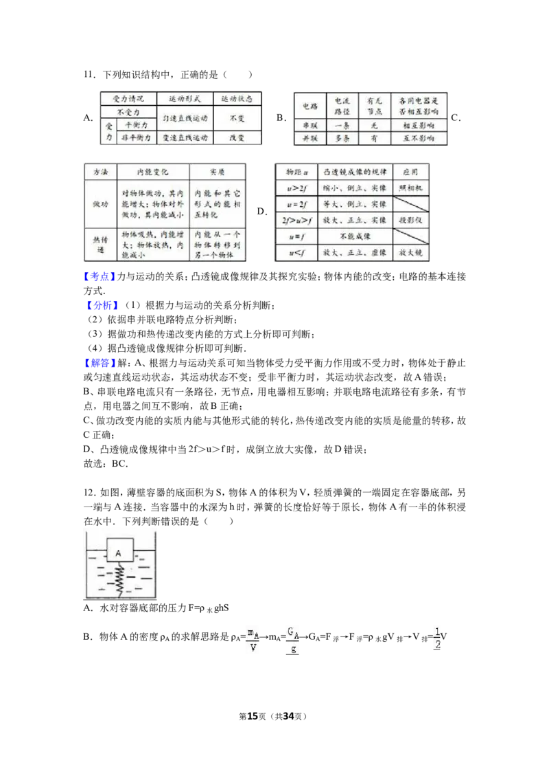 2016年青岛市中考物理试卷和答案_中考真题_4.物理中考真题2015-2024年_地区卷_山东省_青岛物理08-22