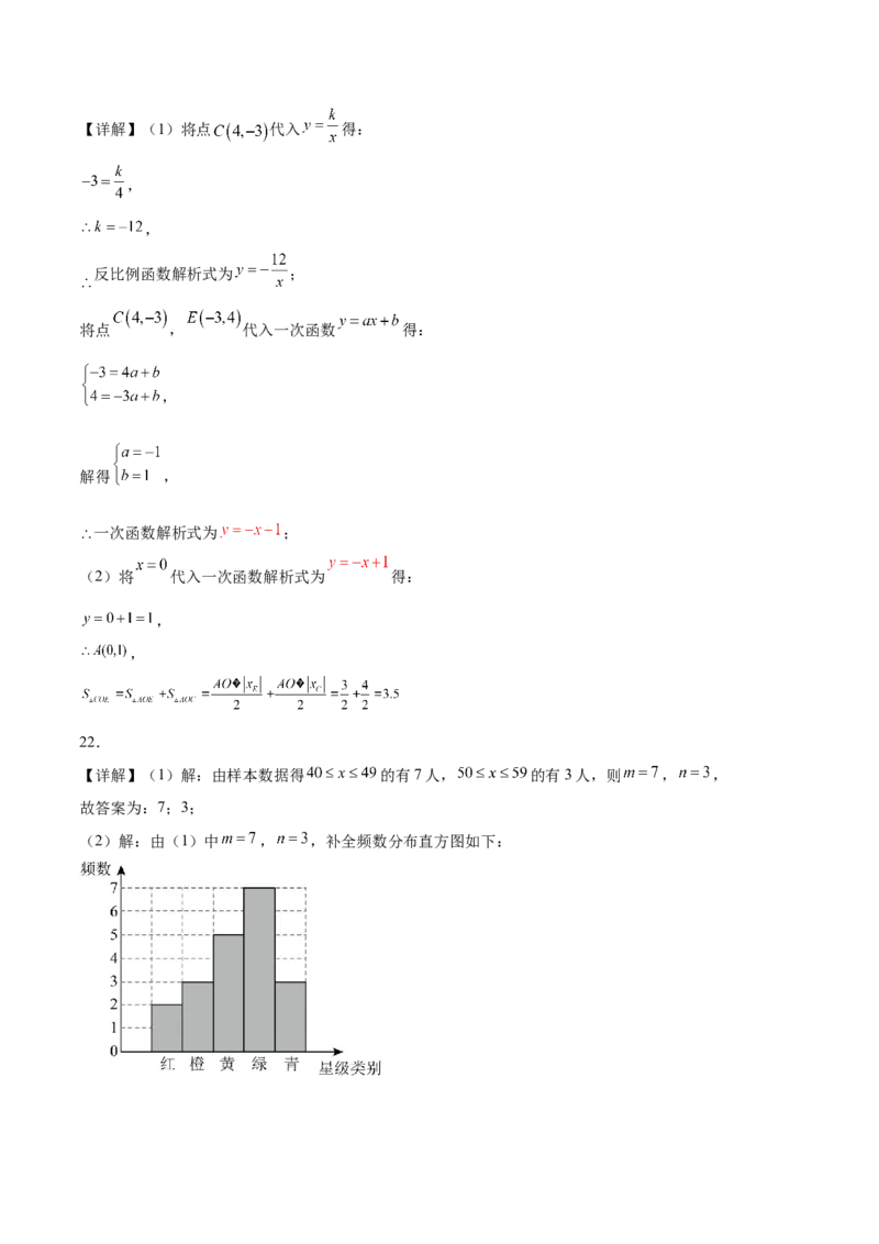 数学（湖南卷）（参考答案及评分标准）_2数学总复习_赠送：2024中考模拟题数学_三模（42套）_数学（湖南省卷）
