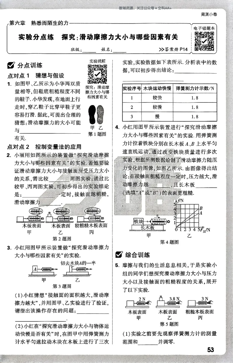 2026《万唯大小卷&bull;物理》8上周测小卷(HK)_2026万唯系列预习复习_2026版初中《万唯大小卷》8年级上册（全科多版本）_2026《万唯大小卷&bull;物理》8上(HK)