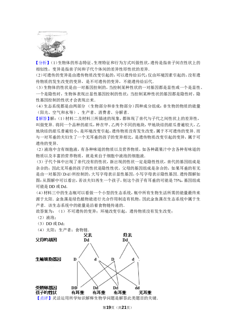 2016年菏泽市中考生物试题含答案_中考真题_8.生物中考真题2015-2024年_地区卷_山东省_菏泽生物10-22