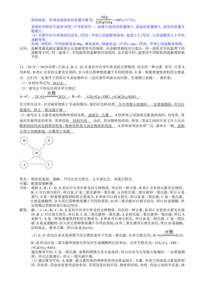 2015年山东省东营市化学中考试题及答案_中考真题_5.化学中考真题2015-2024年_地区卷_山东省_东营中考化学08-21