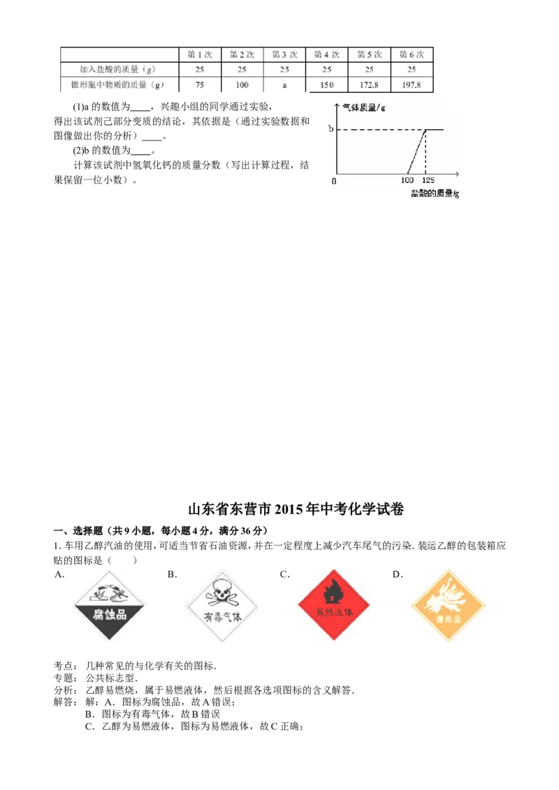 2015年山东省东营市化学中考试题及答案_中考真题_5.化学中考真题2015-2024年_地区卷_山东省_东营中考化学08-21
