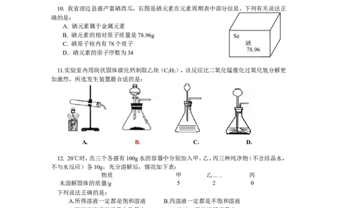 2014年海南中考化学试题及答案_中考真题_5.化学中考真题2015-2024年_地区卷_海南中考化学08-21