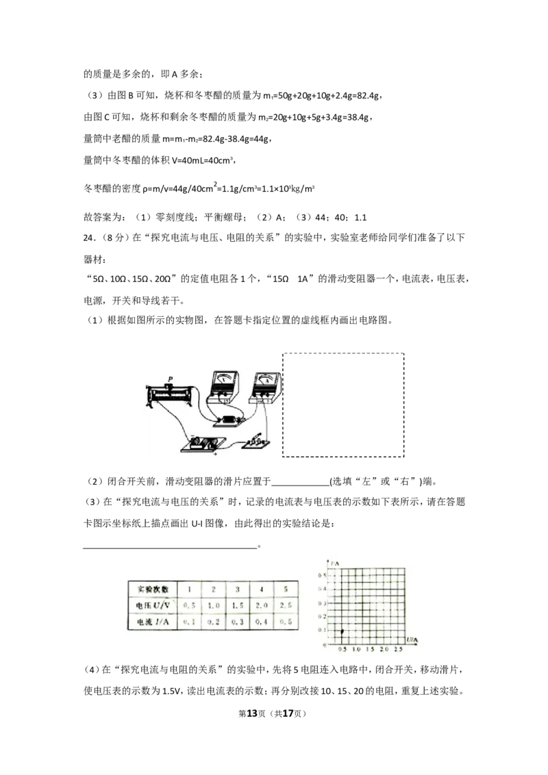 2015滨州中考物理试题及答案解析_中考真题_4.物理中考真题2015-2024年_地区卷_山东省_山东滨州物理10-20缺19