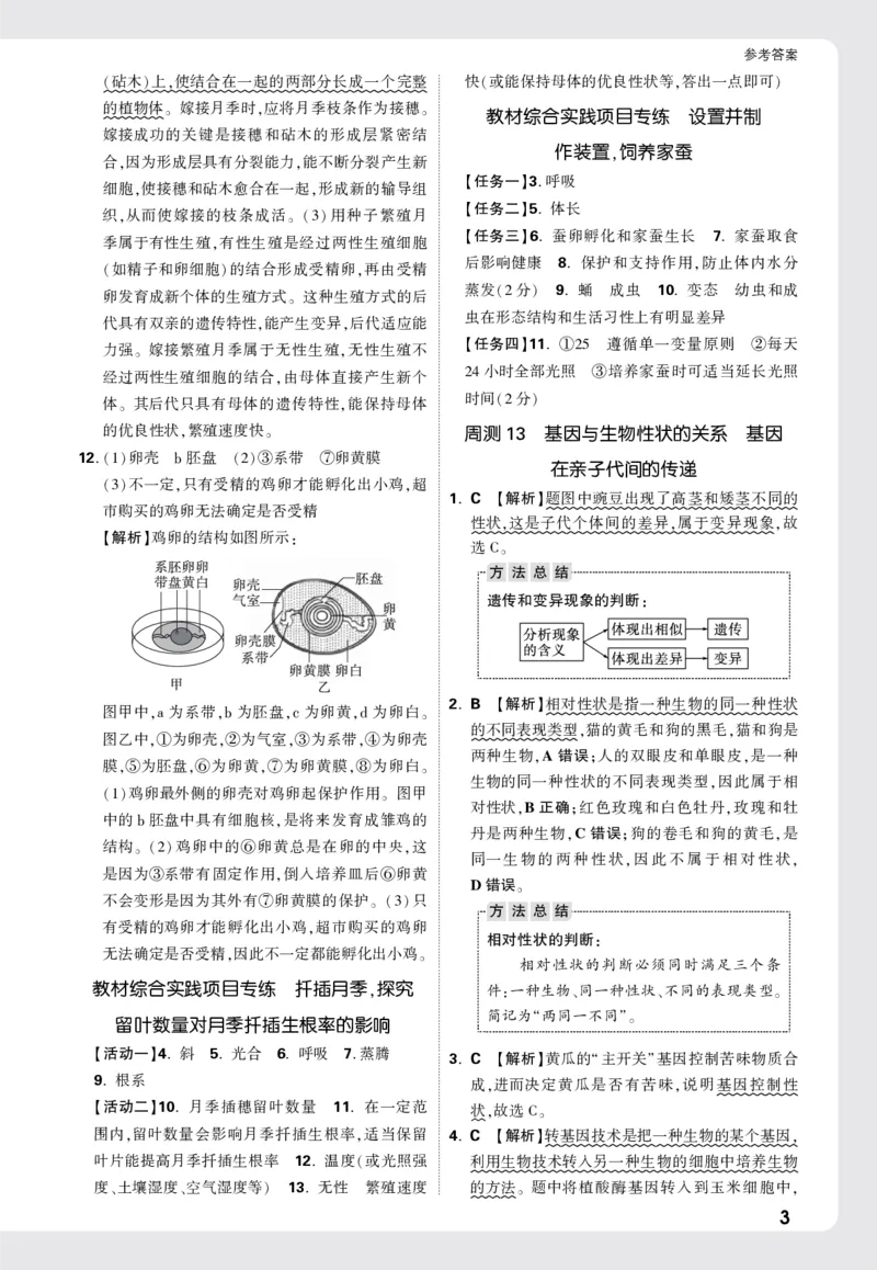 2026《万唯大小卷&bull;生物》8全周测小卷详解详析(RJ)_2026万唯系列预习复习_2026版初中《万唯大小卷》8年级上册（全科多版本）_2026《万唯大小卷&bull;生物》8全(RJ)