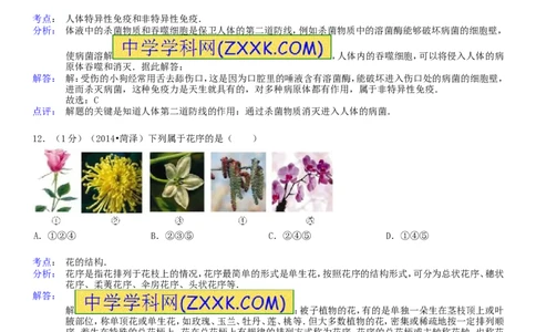 2014年菏泽市中考生物试题含答案解析_中考真题_8.生物中考真题2015-2024年_地区卷_山东省_菏泽生物10-22