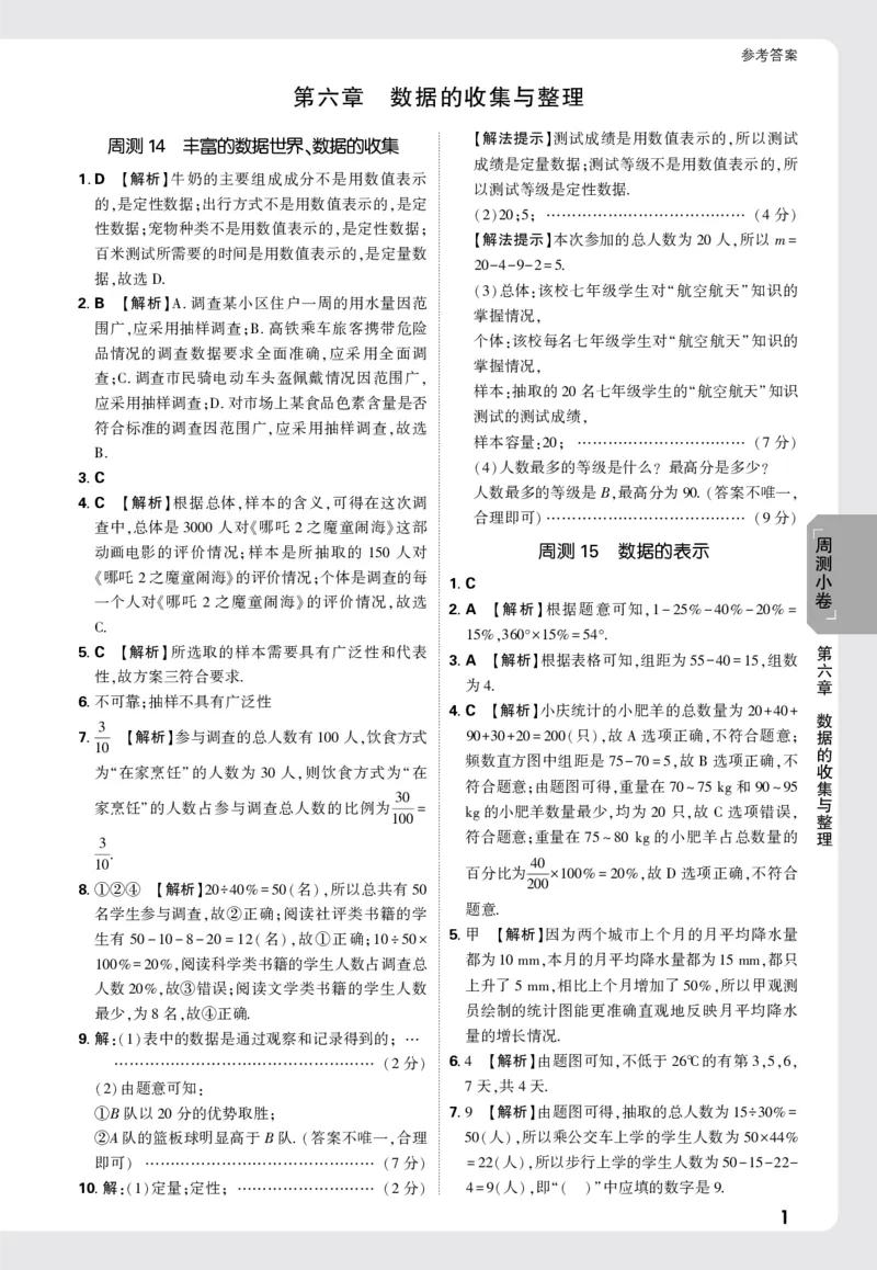 2026《万唯大小卷&bull;数学》7上小卷详解详析(BS)_2026万唯系列预习复习_2026版初中《万唯大小卷》7年级上册（全科多版本）_2026《万唯大小卷&bull;数学》7上(BS)