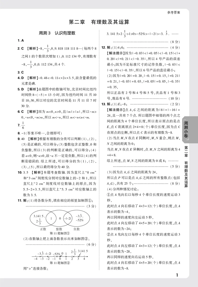 2026《万唯大小卷&bull;数学》7上小卷详解详析(BS)_2026万唯系列预习复习_2026版初中《万唯大小卷》7年级上册（全科多版本）_2026《万唯大小卷&bull;数学》7上(BS)