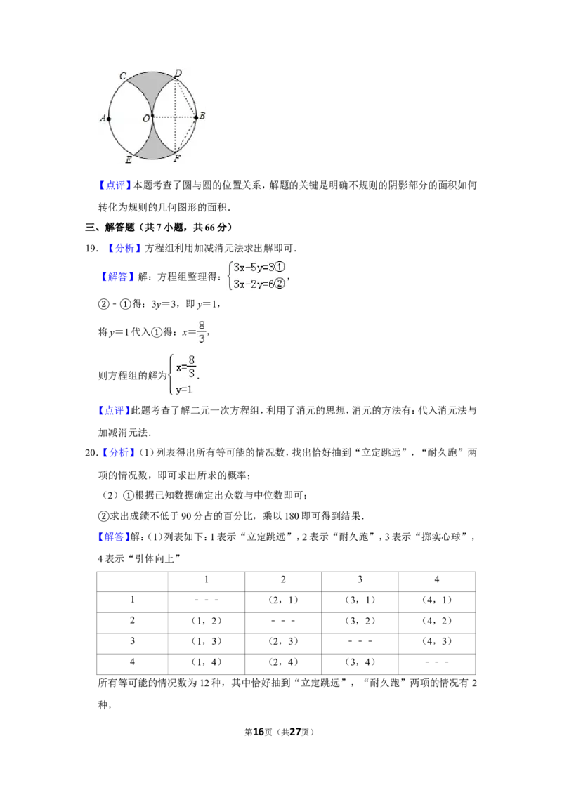 2014年山东省威海市中考数学试卷_中考真题_2.数学中考真题2015-2024年_地区卷_山东省_山东威海数学10-23