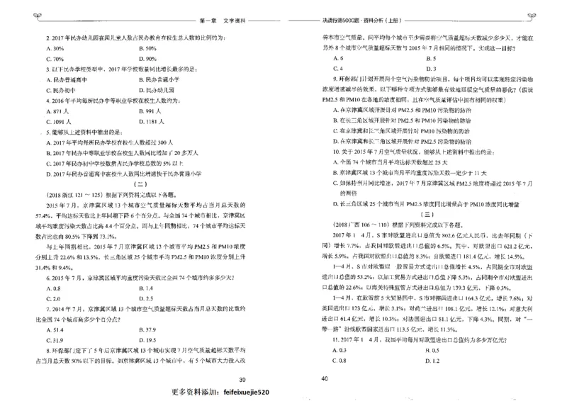 9资料分析上册_26吉林考备考资料包_11省考刷题包_04决战行测5000题_行测5000题2022年9月版次