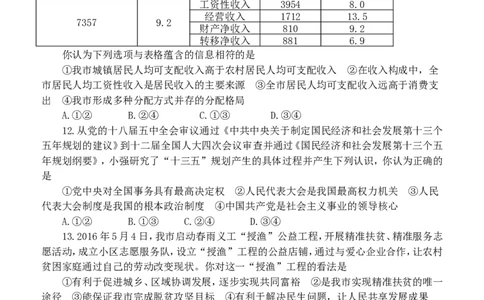 2016年山东省潍坊市中考政治试题及答案_中考真题_7.政治中考真题2015-2024年_地区卷_山东省_山东潍坊中考政治08-21_潍坊中考思想品德