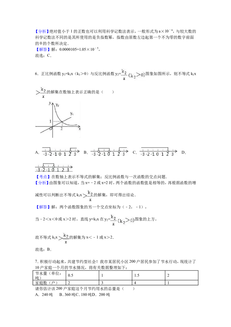2016年山东省日照市中考数学试卷（含解析版）_中考真题_2.数学中考真题2015-2024年_2016年全国中考数学160份