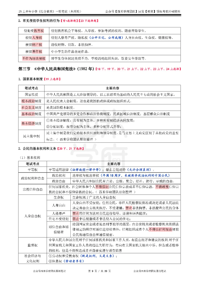 25上-小学-综合素质一轮笔记_4-教培资料-26年最新资料-同步更新_科一科二电子资料合集中小幼（笔记真题知识点汇总等）文件多，按需保存_各机构笔记合集（中小幼）推荐_科一