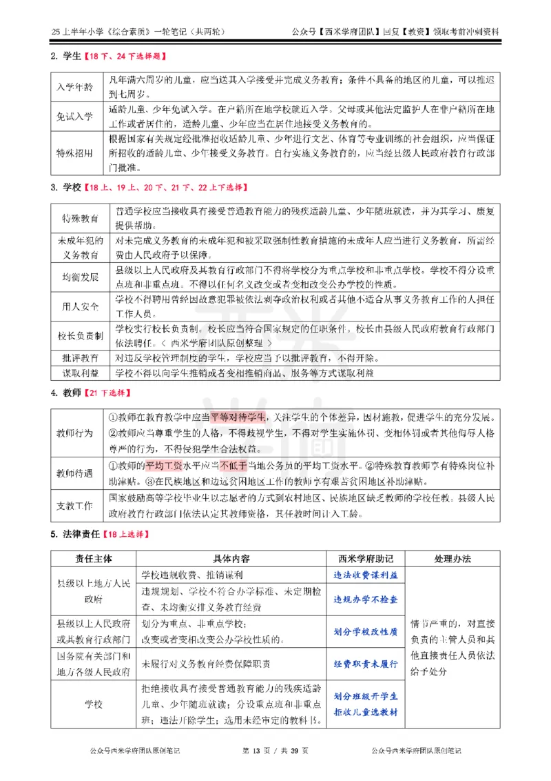 25上-小学-综合素质一轮笔记_4-教培资料-26年最新资料-同步更新_科一科二电子资料合集中小幼（笔记真题知识点汇总等）文件多，按需保存_各机构笔记合集（中小幼）推荐_科一