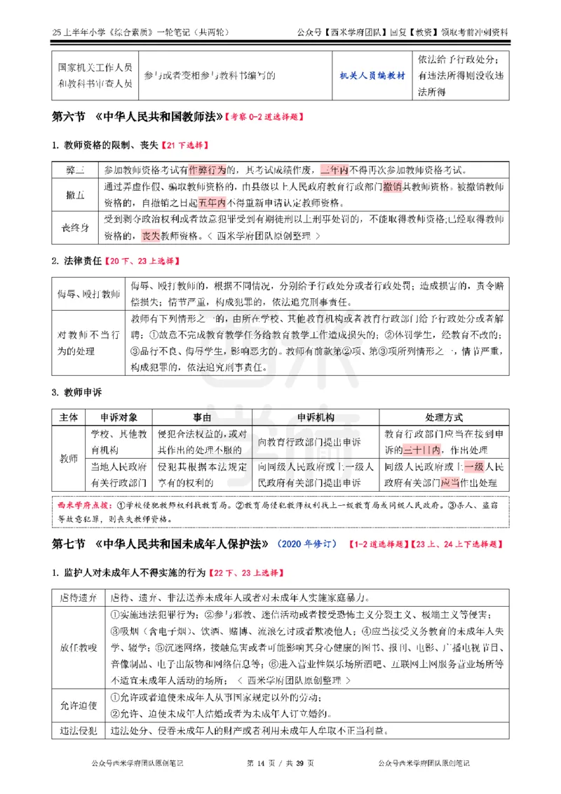 25上-小学-综合素质一轮笔记_4-教培资料-26年最新资料-同步更新_科一科二电子资料合集中小幼（笔记真题知识点汇总等）文件多，按需保存_各机构笔记合集（中小幼）推荐_科一