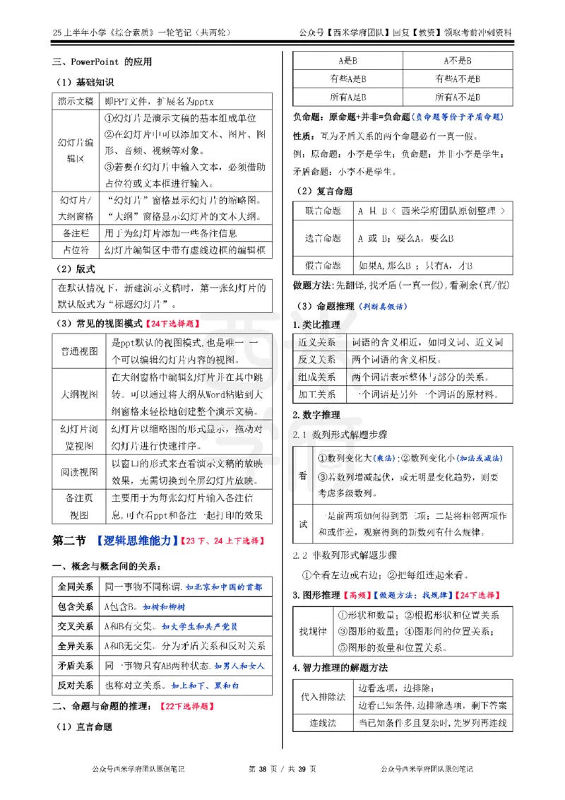 25上-小学-综合素质一轮笔记_4-教培资料-26年最新资料-同步更新_科一科二电子资料合集中小幼（笔记真题知识点汇总等）文件多，按需保存_各机构笔记合集（中小幼）推荐_科一