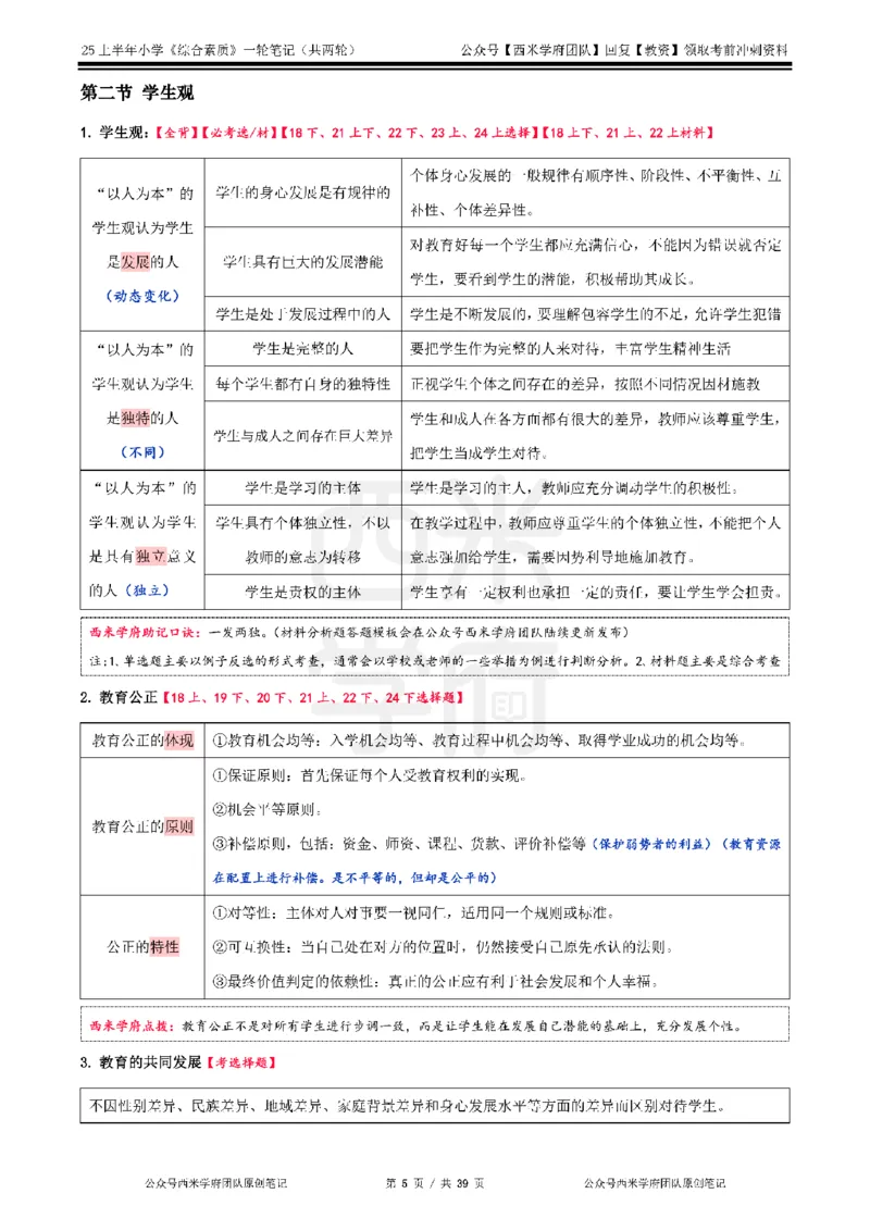 25上-小学-综合素质一轮笔记_4-教培资料-26年最新资料-同步更新_科一科二电子资料合集中小幼（笔记真题知识点汇总等）文件多，按需保存_各机构笔记合集（中小幼）推荐_科一