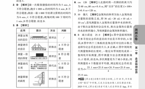 2026《万唯大小卷&bull;物理》8上周测小卷详解详析(HY)_2026万唯系列预习复习_2026版初中《万唯大小卷》8年级上册（全科多版本）_2026《万唯大小卷&bull;物理》8上(HY)