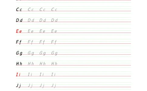 衡水体英文字母练习字帖(四线三格)_初中英语语法_最全初中英语语法习题_No.24衡水体字母字帖