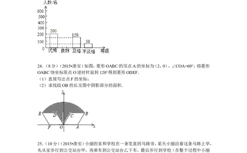 2015年江苏省淮安市中考数学试题及答案_中考真题_2.数学中考真题2015-2024年_地区卷_江苏省_淮安中考数学08-22