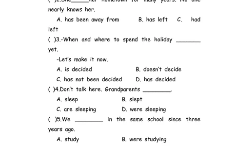 No.75时态混合练习题②_初中英语语法_最全初中英语语法习题_No.75时态混合练习题②