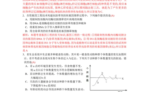 2010年高考生物试卷（浙江）（解析卷）_1.高考2025全国各省真题+答案_01.2008-2024全国高考真题（按省份分类）_22.浙江_2008-2024&middot;（浙江）生物高考真题