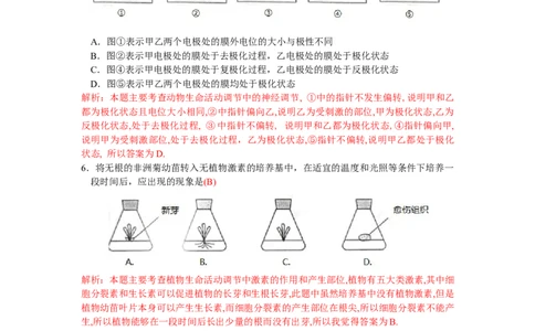 2010年高考生物试卷（浙江）（解析卷）_1.高考2025全国各省真题+答案_01.2008-2024全国高考真题（按省份分类）_22.浙江_2008-2024&middot;（浙江）生物高考真题
