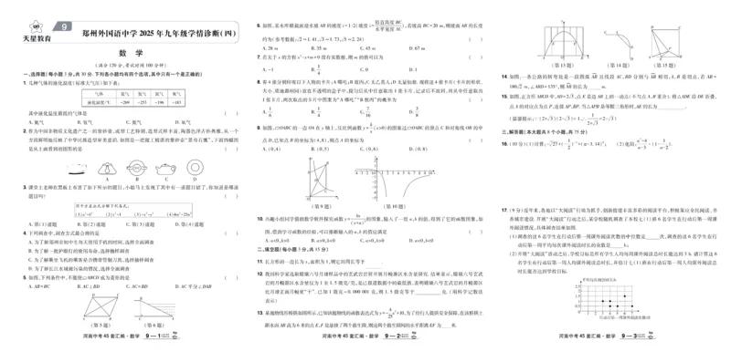2026《中考数学45套》河南_45套中招_2025《中考数学45套》河南
