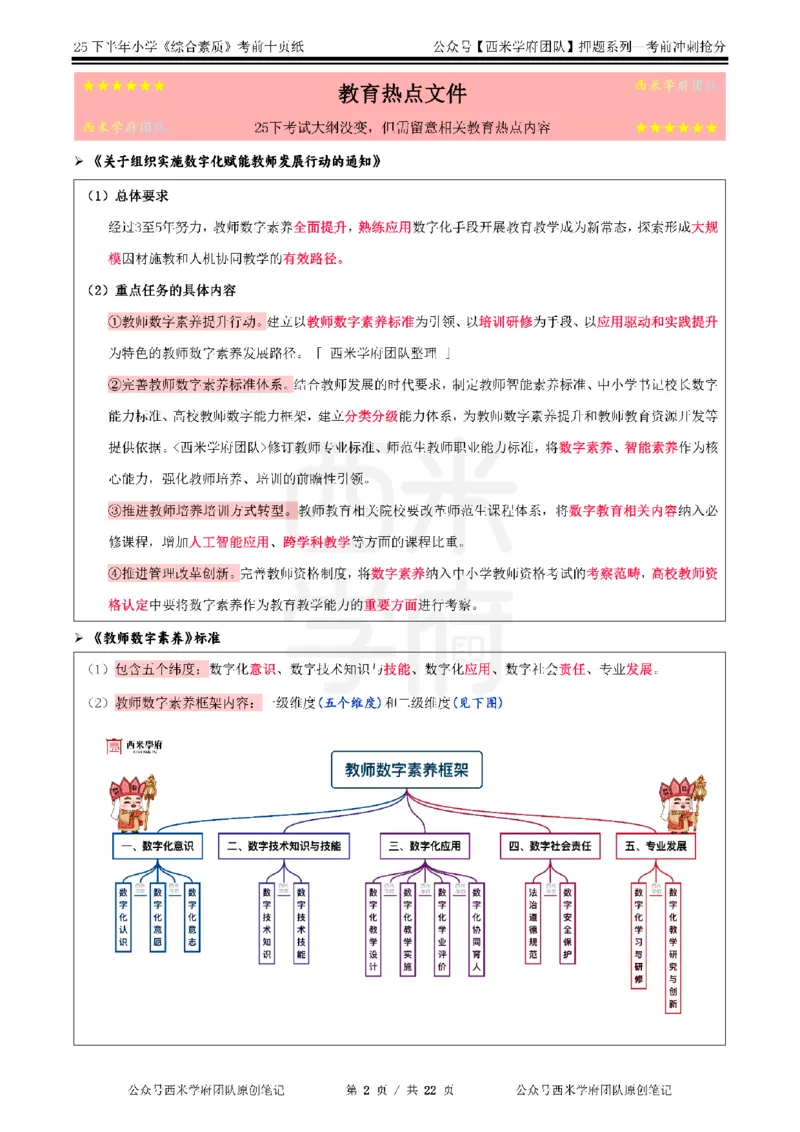 25下小学-综合素质-考前十页纸_4-教培资料-26年最新资料-同步更新_小学教资_小学冲刺急救包_小学.考前十页纸