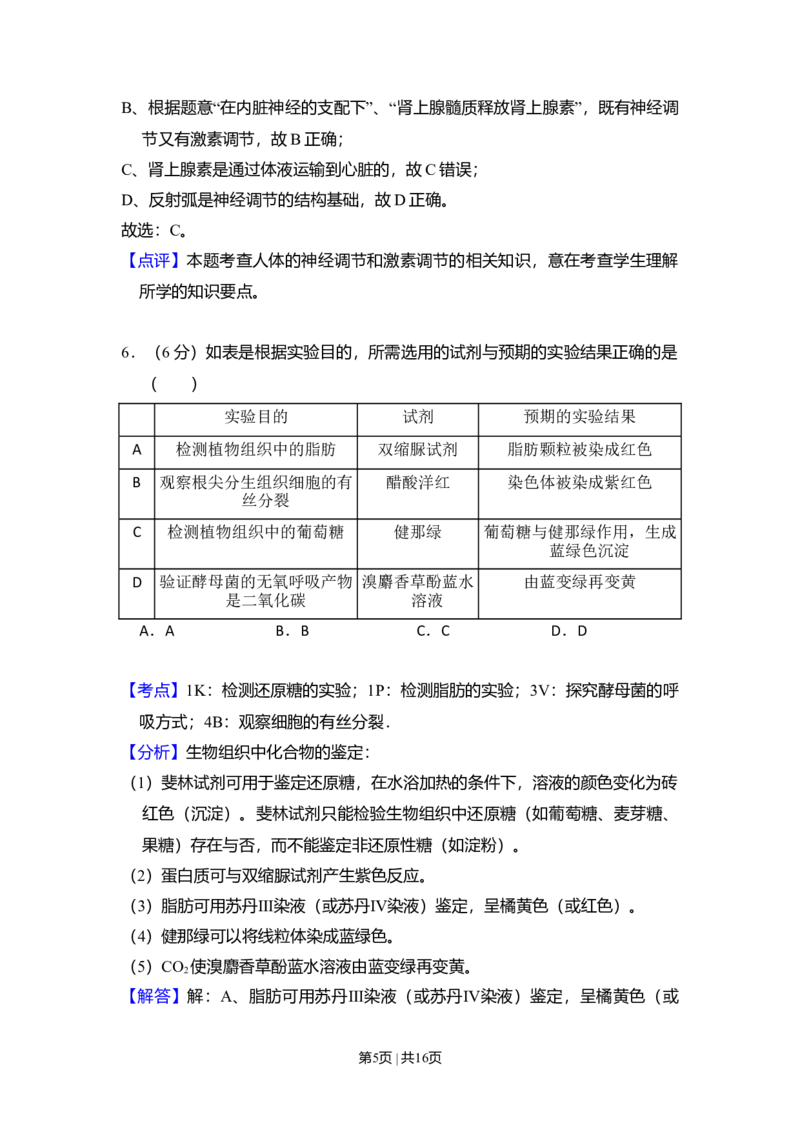2011年高考生物试卷（新课标）（解析卷）_1.高考2025全国各省真题+答案_01.2008-2024全国高考真题（按省份分类）_11.辽宁_2010-2024&middot;（辽宁）生物高考真题