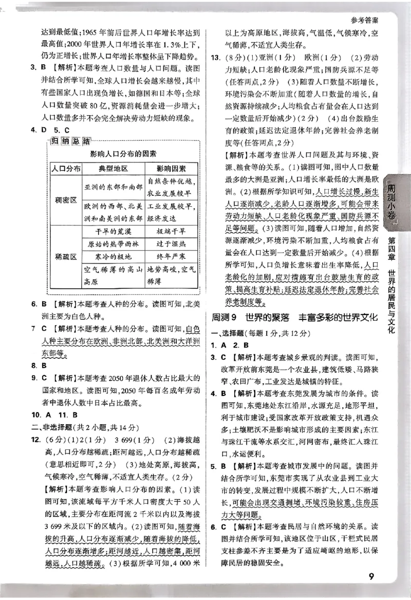 2026《万唯大小卷&bull;地理》7上参考答案(湘教)_2026万唯系列预习复习_2026版初中《万唯大小卷》7年级上册（全科多版本）_2026《万唯大小卷&bull;地理》7上(湘教)