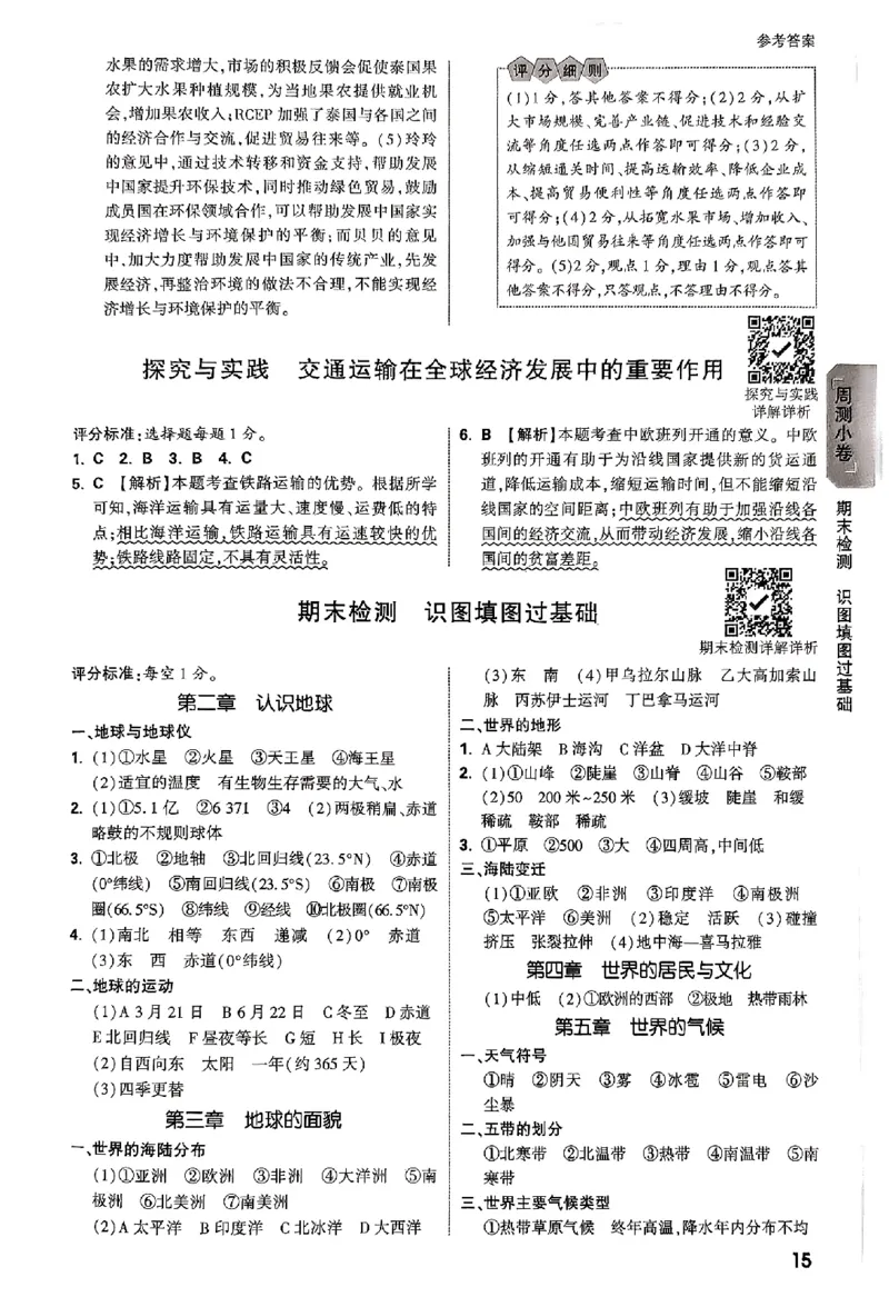 2026《万唯大小卷&bull;地理》7上参考答案(湘教)_2026万唯系列预习复习_2026版初中《万唯大小卷》7年级上册（全科多版本）_2026《万唯大小卷&bull;地理》7上(湘教)
