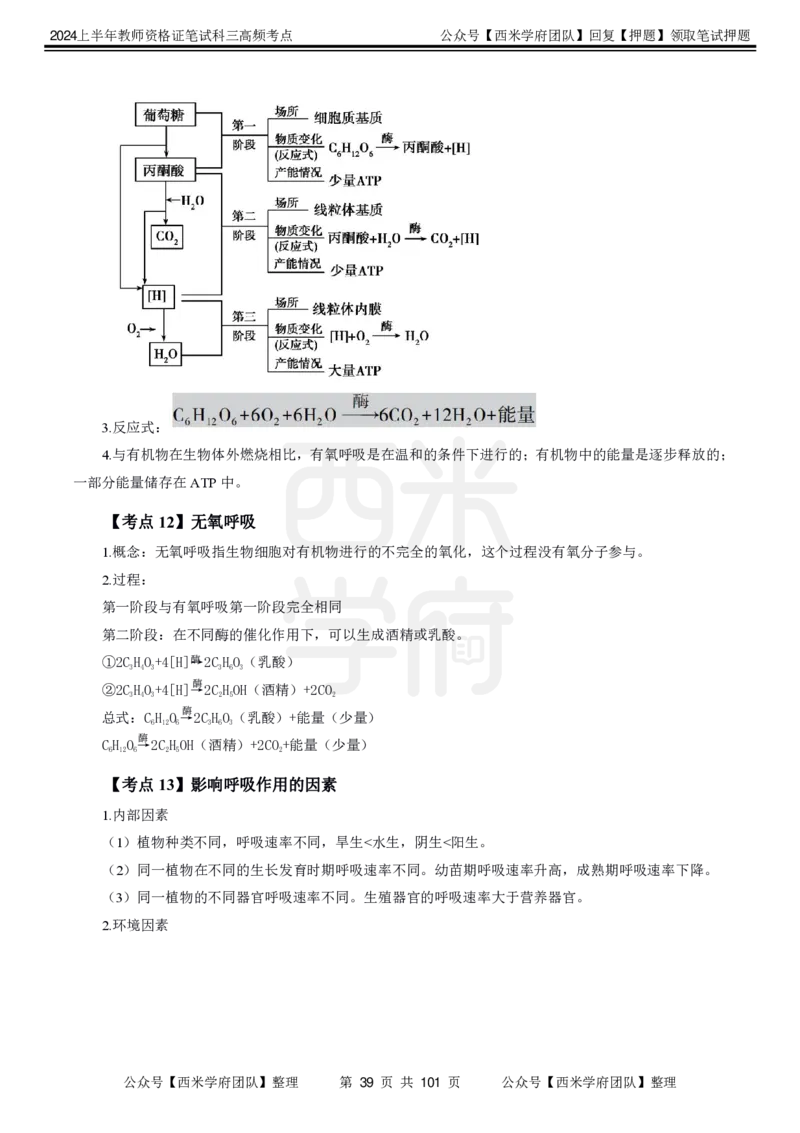 中学生物-高频考点_4-教培资料-26年最新资料-同步更新_初中高中教资_03科三专项（进去保存报考的学科即可）_01科目三FB网课、三色速记手册、知识点导图等推荐_初中