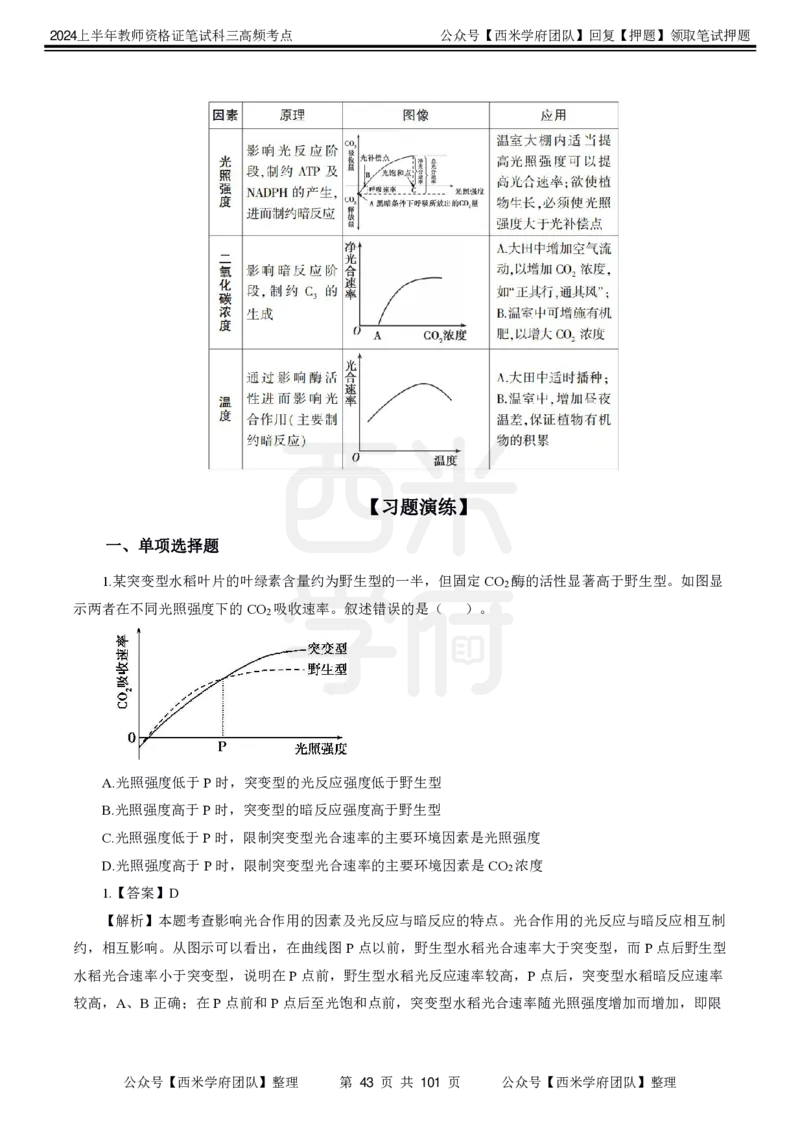 中学生物-高频考点_4-教培资料-26年最新资料-同步更新_初中高中教资_03科三专项（进去保存报考的学科即可）_01科目三FB网课、三色速记手册、知识点导图等推荐_初中