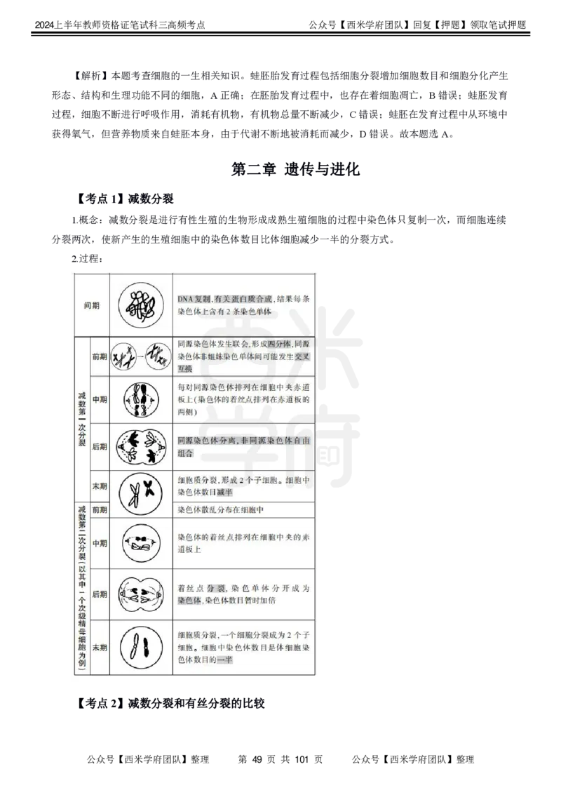 中学生物-高频考点_4-教培资料-26年最新资料-同步更新_初中高中教资_03科三专项（进去保存报考的学科即可）_01科目三FB网课、三色速记手册、知识点导图等推荐_初中