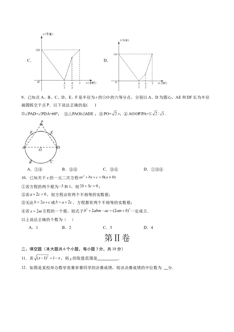 数学（考试版A4）_2数学总复习_赠送：2024中考模拟题数学_押题预测_2024年中考押题预测卷（武汉卷）-数学（含考试版、全解全析、参考答案、答题卡）