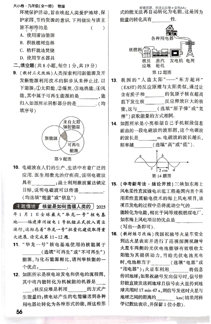 2026《万唯大小卷&bull;物理》9全周测小卷(RJ)_2026万唯系列预习复习_2026版初中《万唯大小卷》9年级全册（全科多版本）_2026《万唯大小卷&bull;物理》9全(RJ)