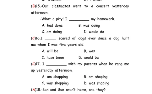 No.74时态混合练习题①答案解析_初中英语语法_最全初中英语语法习题_No.74时态混合练习题①