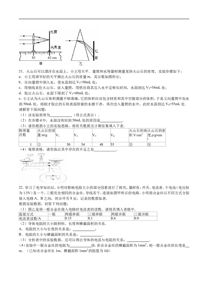 2016年枣庄市中考物理试题含答案解析_中考真题_4.物理中考真题2015-2024年_地区卷_山东省_山东枣庄物理10-21