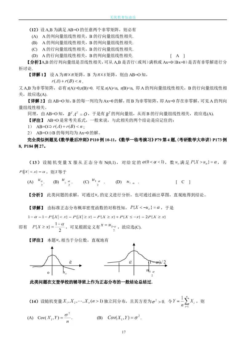 2004考研数学一真题及答案解析公众号：小乖考研免费分享_04.数学一历年真题_普通版本数学一_1987-2016考研数学（一）真题答案与解析
