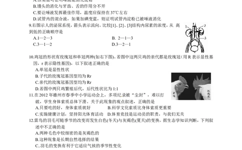 2014年德州市中考生物试题及答案_中考真题_8.生物中考真题2015-2024年_地区卷_山东省_山东德州生物11-20