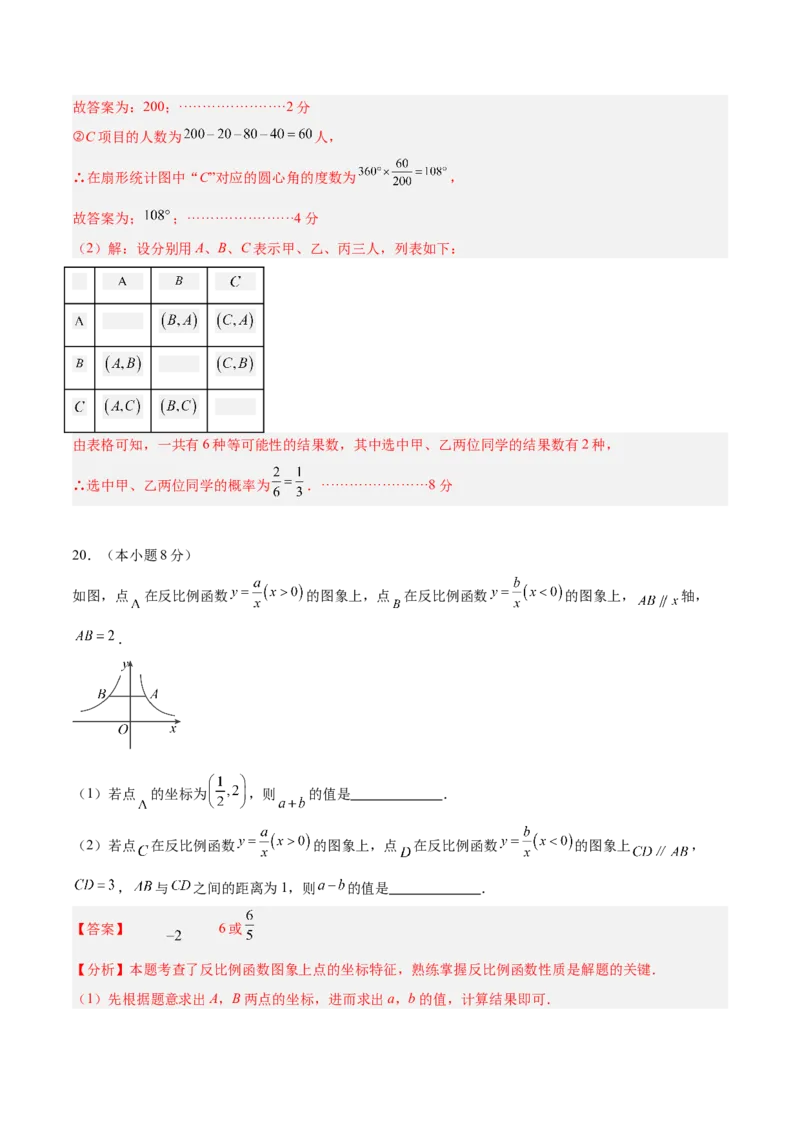 数学（浙江卷）（参考答案及评分标准）_2数学总复习_赠送：2024中考模拟题数学_三模（42套）_数学（浙江卷）