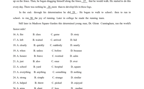 2015年中考真题精品解析英语（浙江义乌卷）精编word版（原卷版）_中考真题_3.英语中考真题2015-2024年_2015年全国中考YINGYU144份_2015年中考真题精品解析英语（浙江义乌卷）精编word版