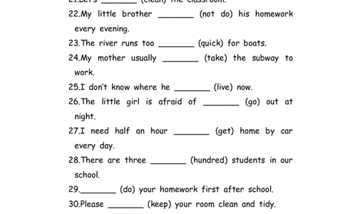 No.186适当形式填空100题②_初中英语语法_最全初中英语语法习题_No.186适当形式填空100题②