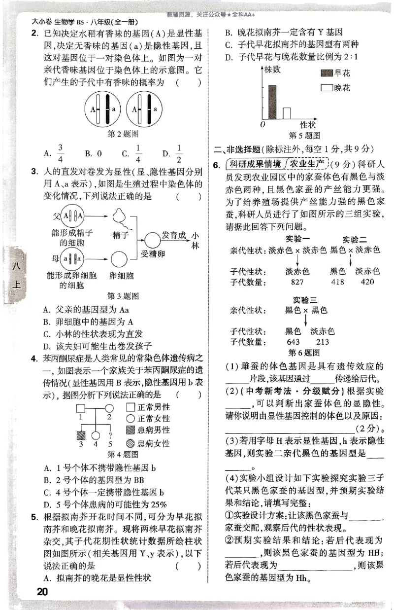 2026《万唯大小卷&bull;生物》8全周测小卷(北师)_2026万唯系列预习复习_2026版初中《万唯大小卷》8年级上册（全科多版本）_2026《万唯大小卷&bull;生物》8全(BS)