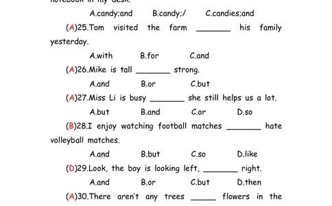 No.153语法专练连词答案解析_初中英语语法_最全初中英语语法习题_No.153语法专练连词