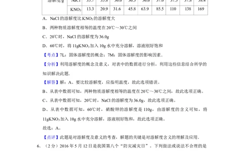 2016年湖南省娄底市中考化学试卷（教师版）学霸冲冲冲shop348121278.taobao.com_中考真题_5.化学中考真题2015-2024年_地区卷_湖南省_娄底化学06-22缺20