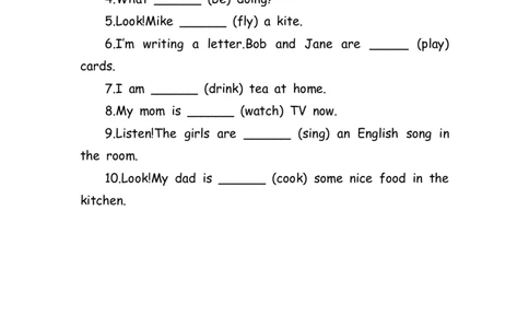 No.170现在进行时练习题②_初中英语语法_最全初中英语语法习题_No.170现在进行时练习题②