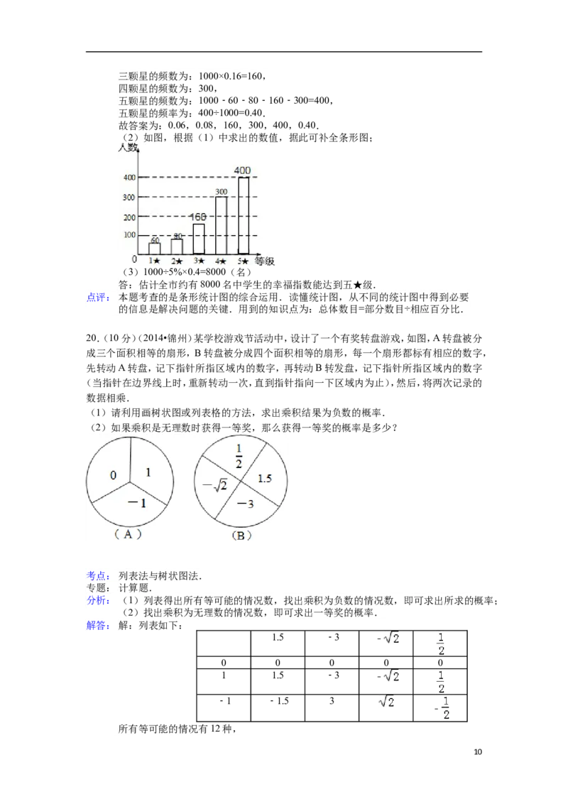 2014年辽宁省锦州市中考数学试题（解析）_中考真题_2.数学中考真题2015-2024年_地区卷_辽宁省_辽宁数学_辽宁数学_锦州数学11-22